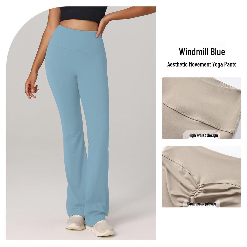 High-Waisted Hip-Lifting Flared Yoga Pants for Women - Ideal for Fitness, Running, and Pilates