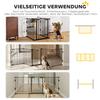 5 Panels Pet Playpen Metal Fence W/ Walk Through Door - Black
