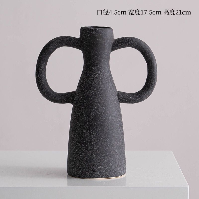 Creative Amphora Special-shaped Vase Living Room Dining Table Decoration Simple Art Cutout Ceramic Vase Flower Home Decoration