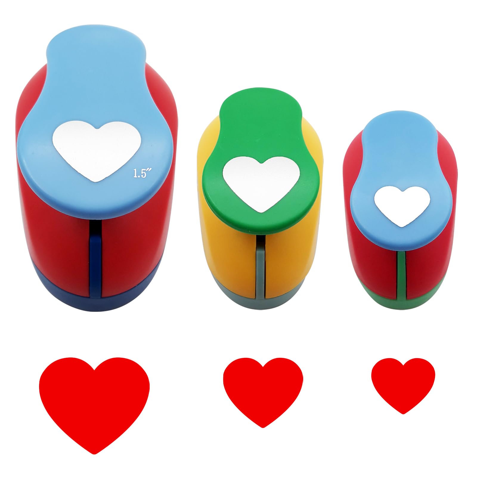 

Ismosm Craft Punch Shapes, Heart Shaped Paper Cutter Heart Hole Puncher for Kids, Paper Crafting, Scrapbooking, Card Making. Light Grey