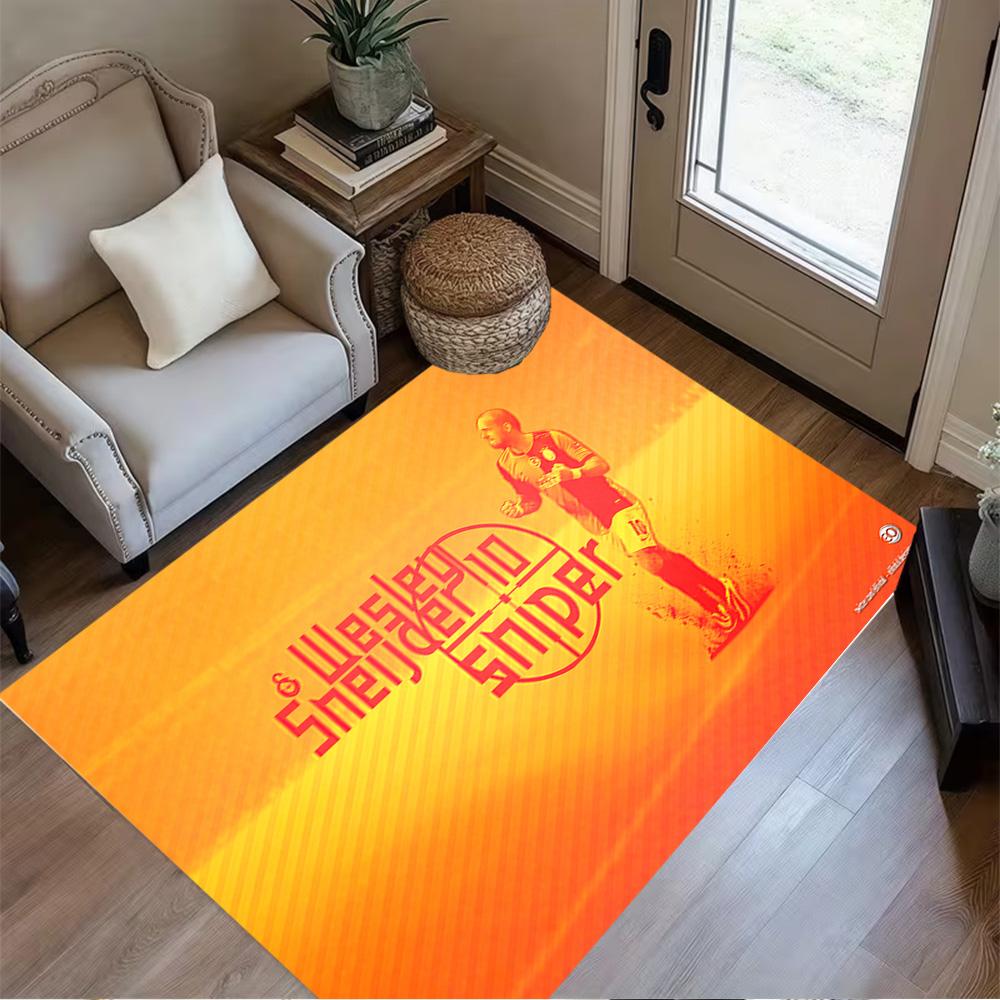 Barcelona's Messi Action Area Rug Design for Game Room Kitchen Dormitory Foyer Anti-slip Rug Decorate Offices Perfect Gift for Friends & Family