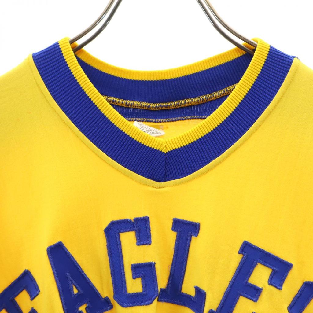 Russell 70s 80s Made In USA Vintage Short Sleeve V Neck T-shirt Men's Used