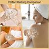 100% Natural Exfoliating Hemp Back Scrubber  Bath & Shower Body Brush Scrubber with Handle