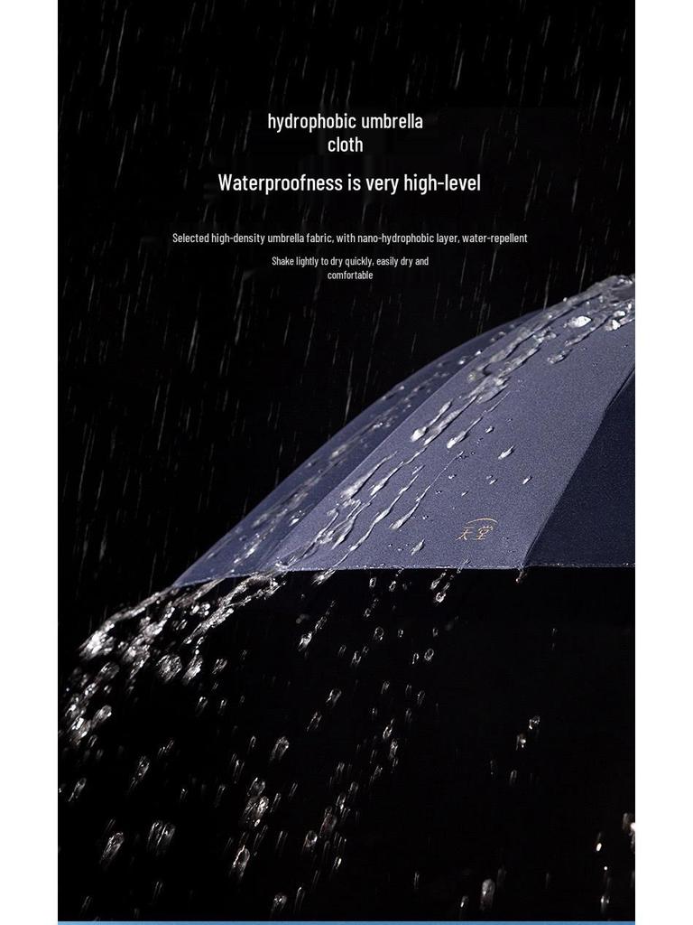 Paradise 16-Rib Extra Large Business Umbrella - Semi-Automatic, Double Person, Sun & Rain Protection with Long Handle