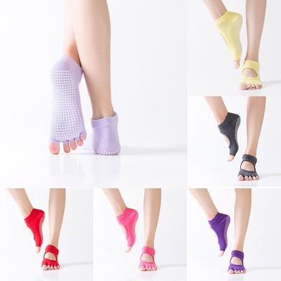 1 Pair Socks Toeless Non Slip Socks Short Dance Women Grip Open Back Sports Yoga Barre Anti