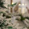 4pcs Christmas Angel Ornaments Clear Angel With  Christmas Tree Hanging Pendants Holiday Decorations