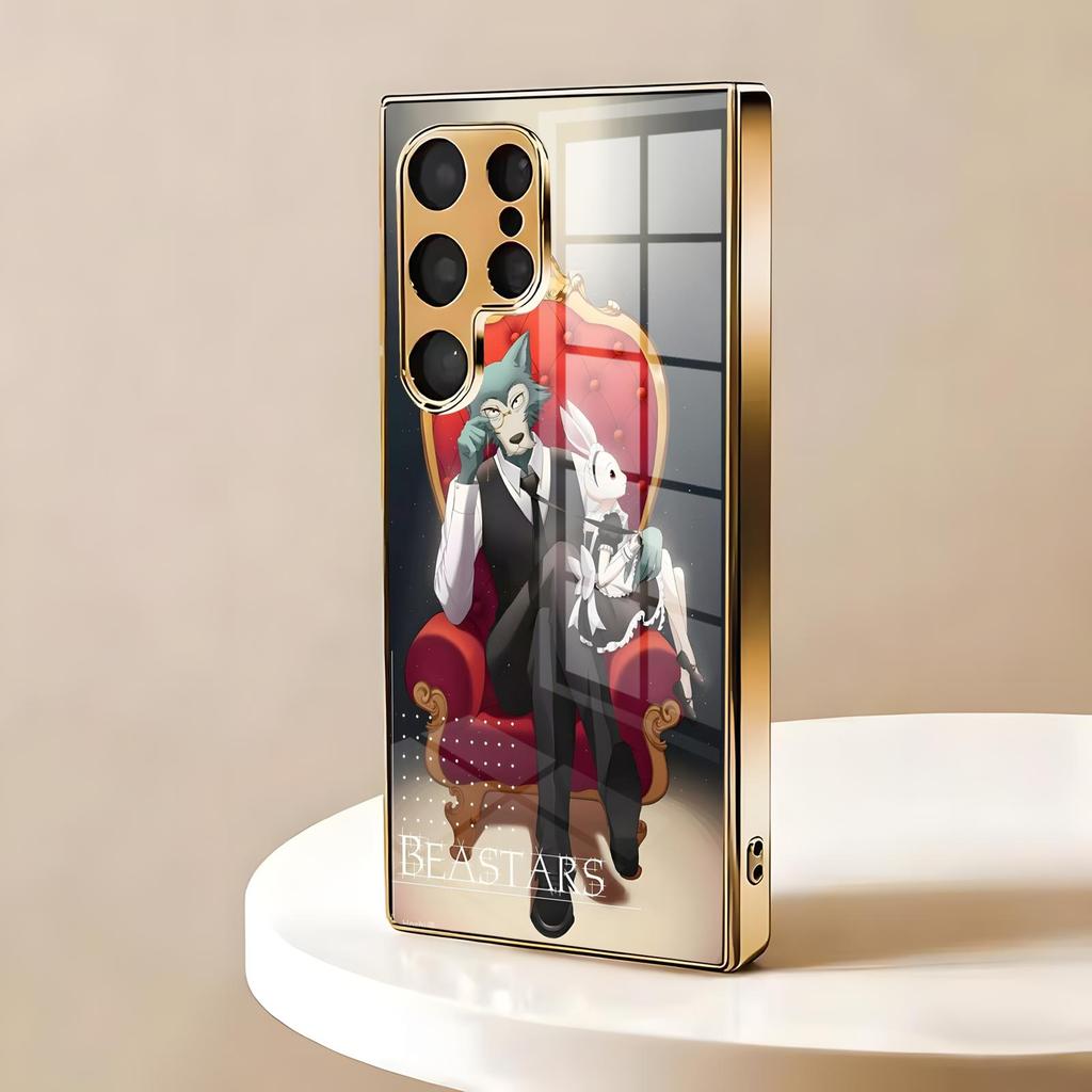 BEASTARS Phone Case For Samsung S26 S25 S24 S23 S22 S21 Plus Ultra Note20 Electroplated glass Phone Case