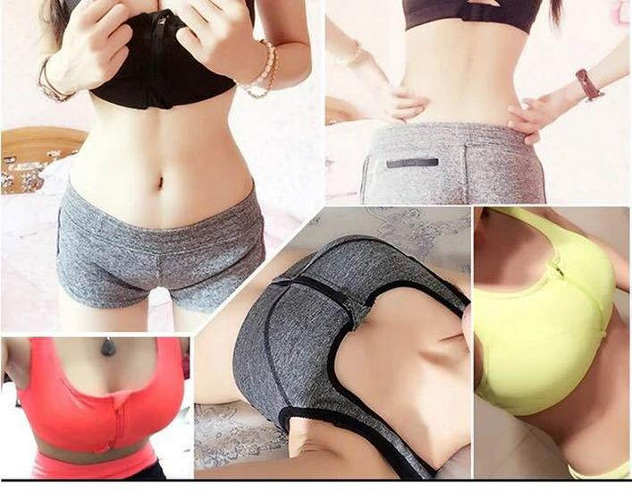 Duży, zapinany na zamek, odporny na wstrząsy, bezszwowy biustonosz sportowy dla kobiet - joga, bieganie, fitness