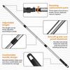 Light Bulb Changer Pole 13ft High-Reach Light Changer Pole Bulb Changing Artifact With Basket Suction Cup Extractor Pole For
