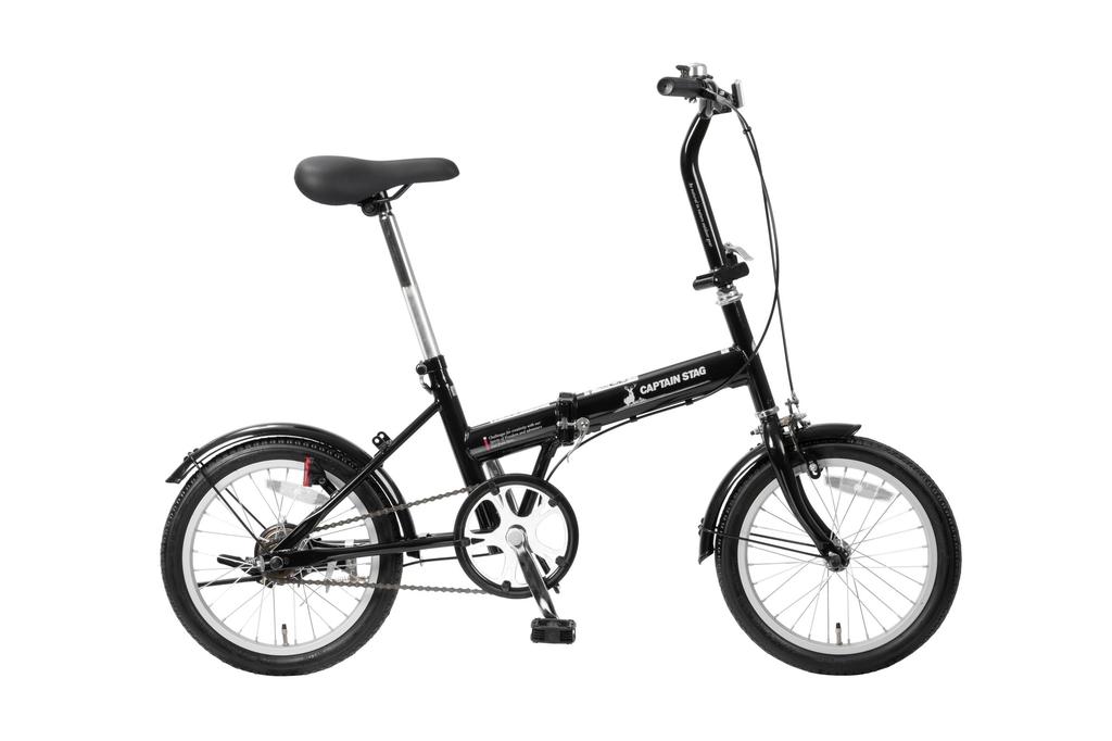 CAPTAIN STAG Flory 16 inch folding bicycle and rear standard equipment FDB161 black [front mudguards] YG-1534