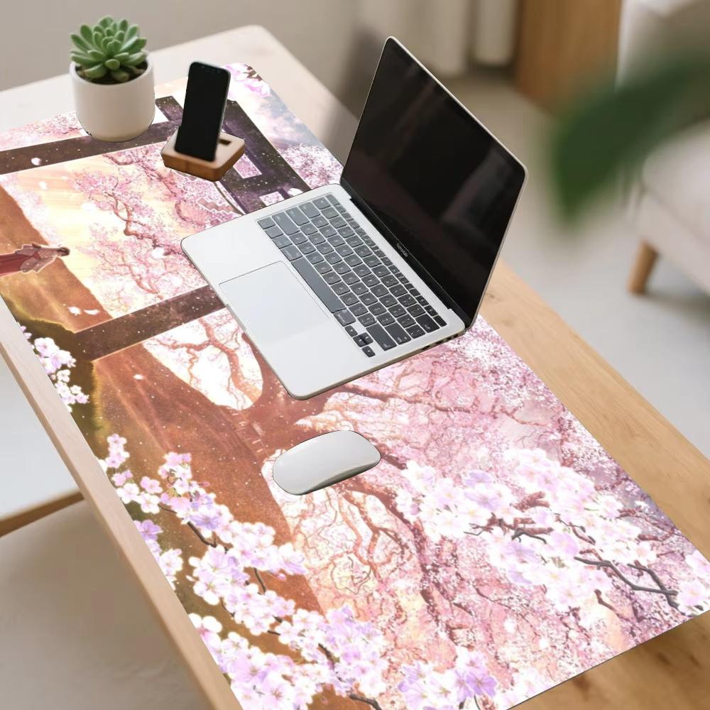Sakura Torii Gaming Mats Extended Pad Pc Accessories Mouse Pads Desk Interior Mousepad Gamer Setup Decoration Mouse Mat Playmat