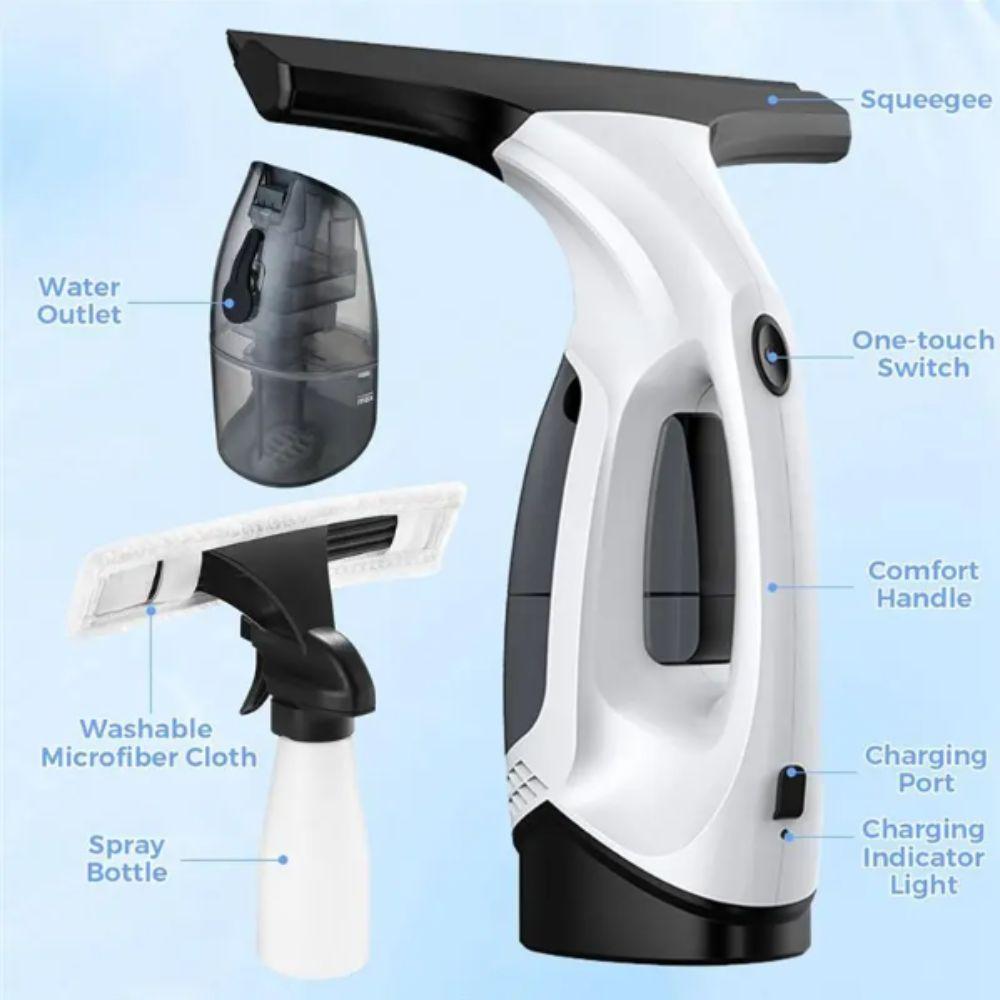 Water Spray Function Handheld Window Cleaner Portable Design Window Vacuum Cleaner  Home Use
