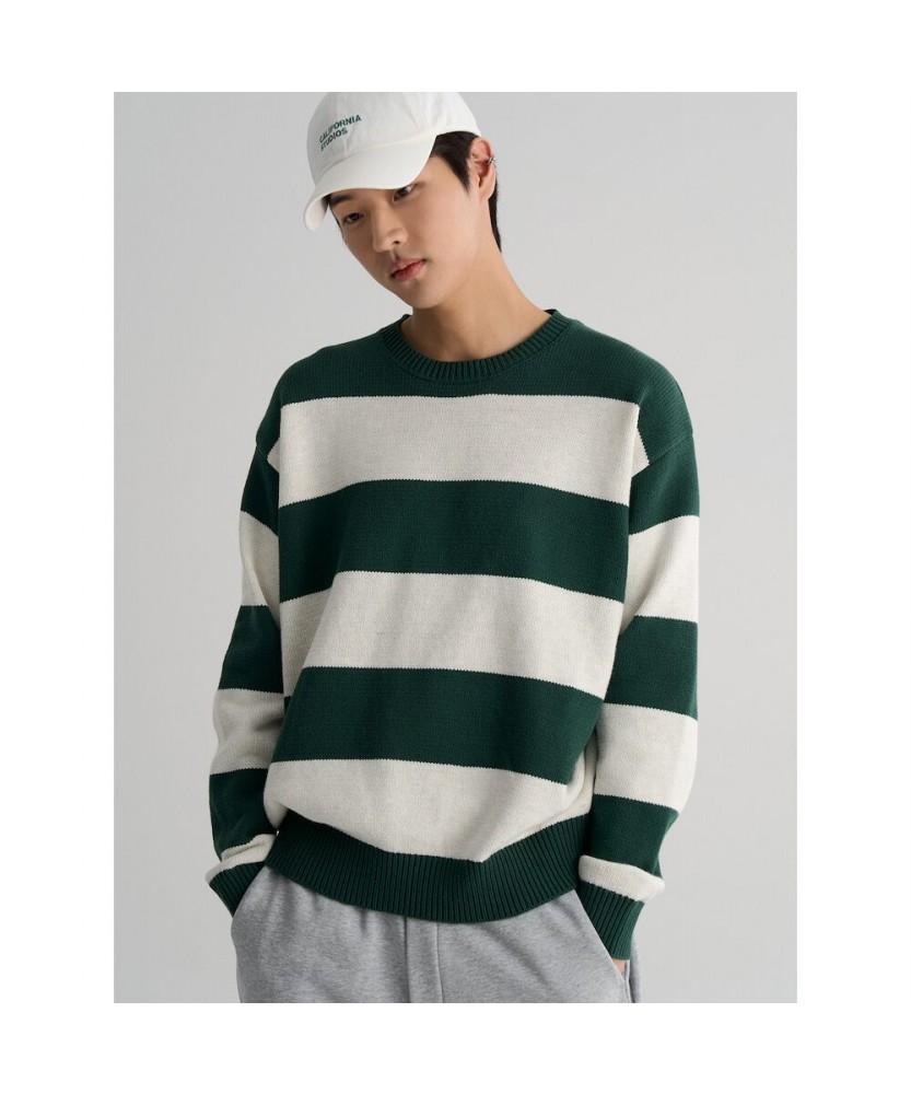 8SECONDS Bold Stripe Knit Pullover Green