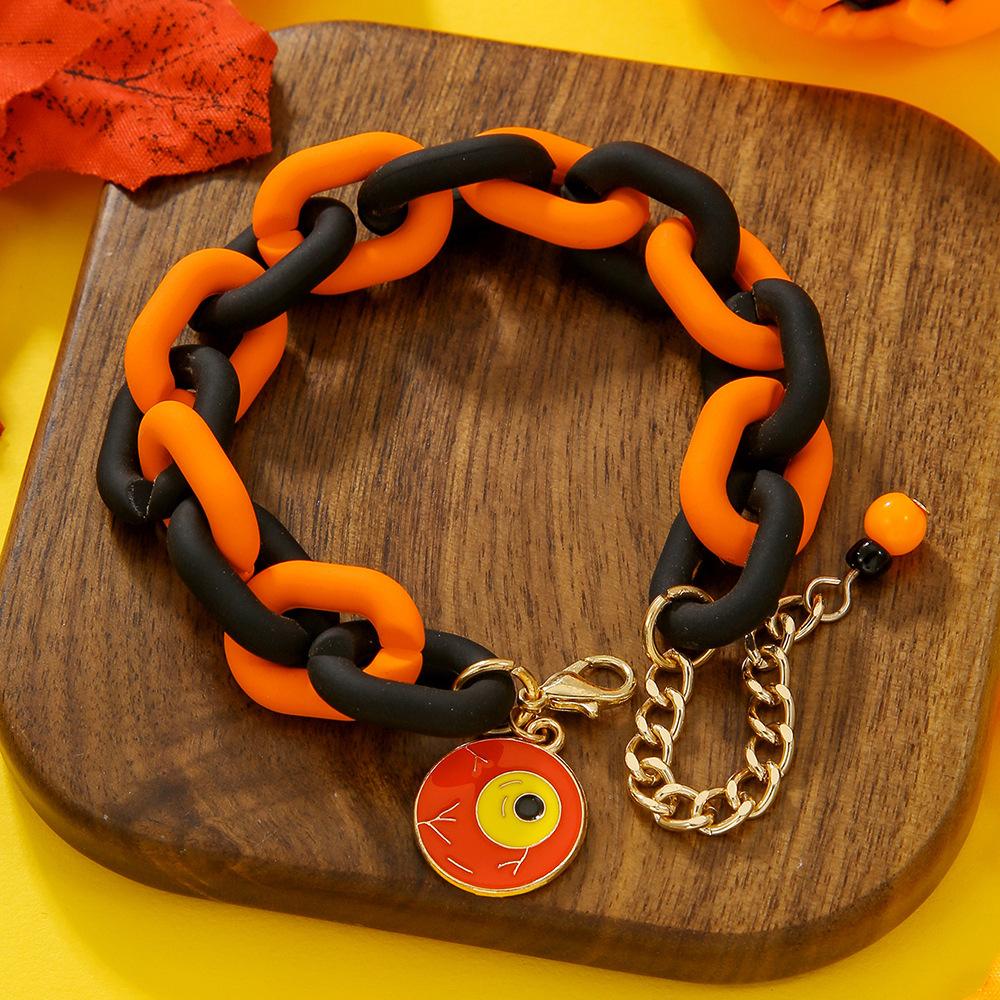 Hot Sale Acrylic Bracelet Set Halloween Bracelet Cartoon Ghost Pumpkin Jewelry Horror Dress Up Ornament