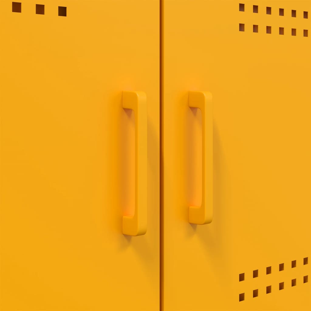 TV Cabinet Mustard Yellow 68 X 39 X 50.5 Cm Steel