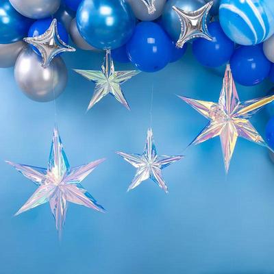 Luci al Neon 3D Stella a Cinque Punte Fiore a Tirare Ciondolo Decorazioni di Natale Decorazioni per la Casa Ciondoli a Stella Finti Articoli per Feste