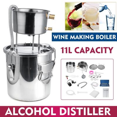 304 Edelstahl Destille Moonshine Still Alkohol Maschine Heim DIY Brauerei Whisky Wasser Wein Brauset 11L