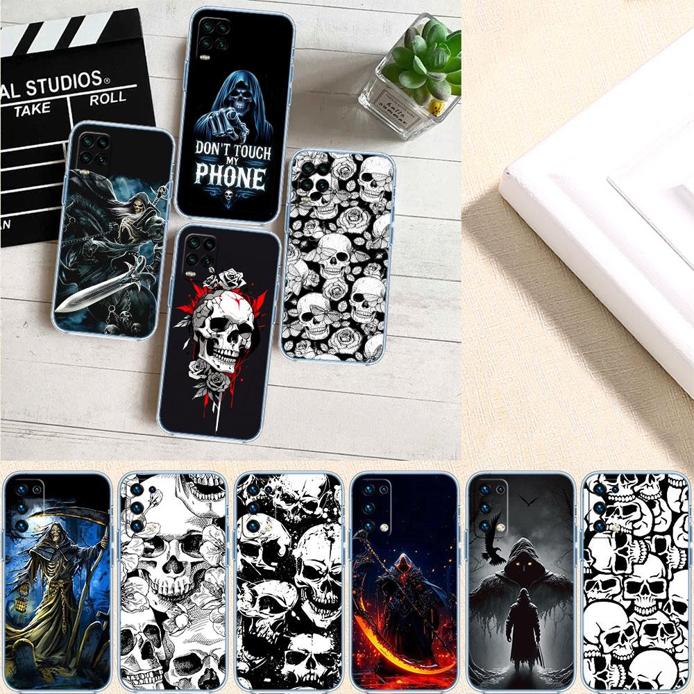 BF97 Skeleton Skull Grim Reaper Case for Motorola Moto E13 E15 E20 E22 E22S E30 E32 E40 E7 G Plus Power Play Stylus G22 G14