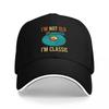 IK BEN NIET OUD IK BEN KLASSIEK Vinylplaat Ontwerp Zwarte Honkbalpet Retro Muziek Staat Unisex Hoed voor Volwassenen Klassieke Stijl Accessoire