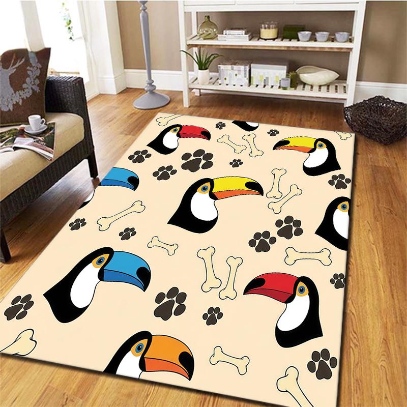 Cute cartoon animal Pattern Square Carpet,Area Rug,Carpet Rug for Living Room Bedroom Sofa Playroom Decor,Non-slip Floor Mat,Holiday Birthday Gifts