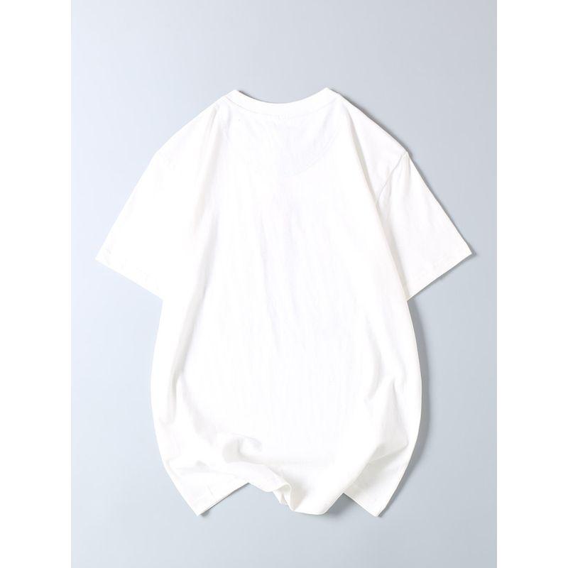Fashionable Vintage Printed Round Neck Short-Sleeve Men's T-Shirt Made of Washed Cotton for Export