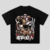 Attack On Titan Eren Jaeger Anime Printing T-shirt Men's Clothing Women's 2026 Summer New High Quality Cotton T Shirt