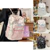 Cute Star Rabbit Bone Printed Student Backpack With Strap Decoration For Daily Commuting