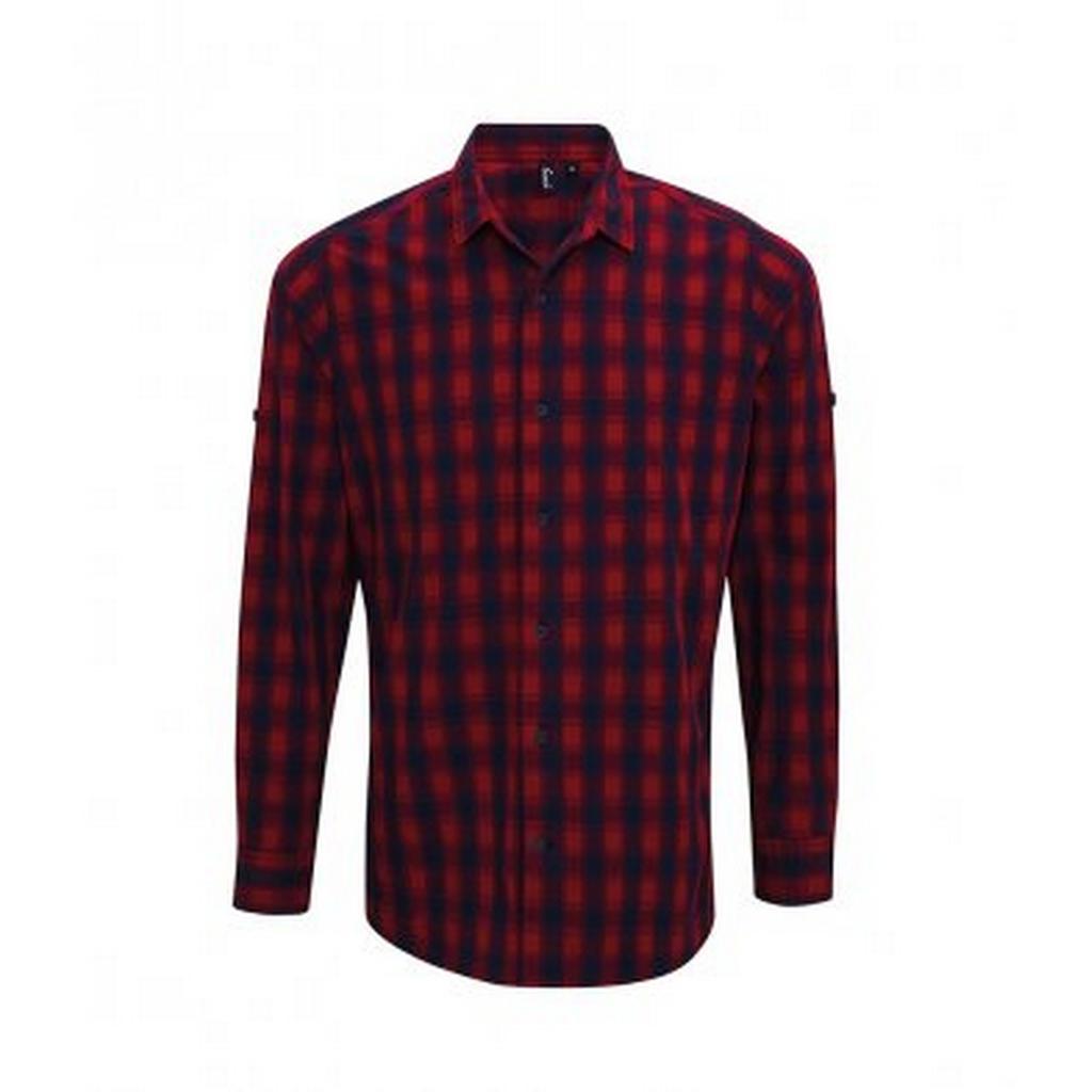Premier Mens Mulligan Check Long Sleeve Shirt