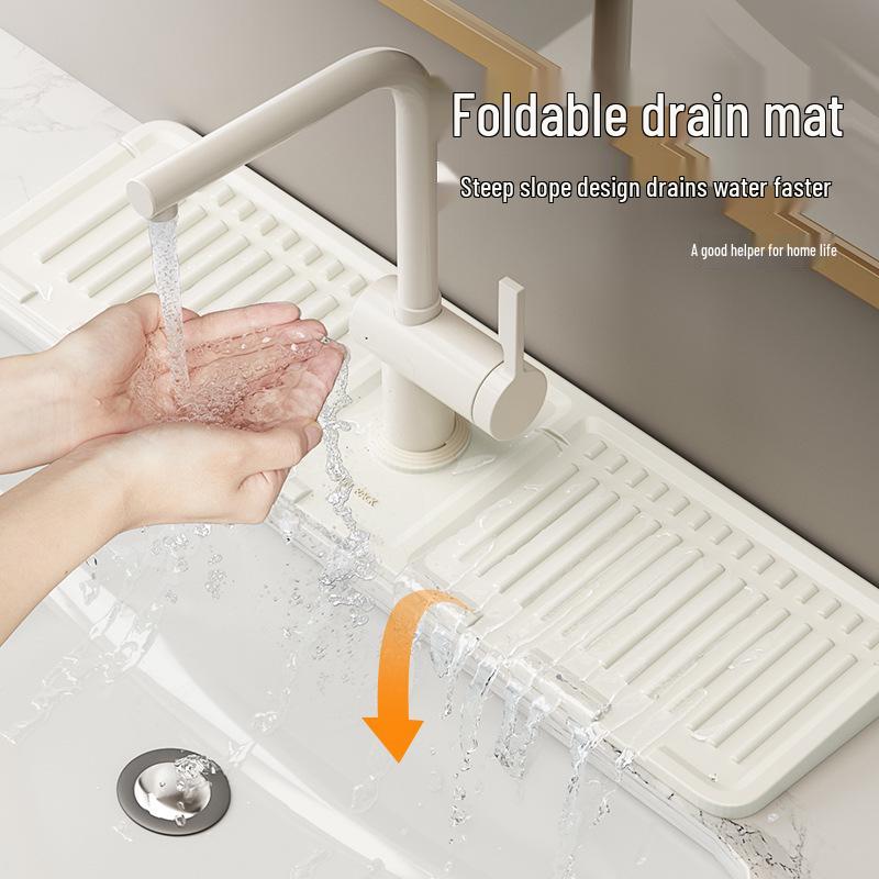Anti-Splash Silicone Sink Faucet Pad | Cuttable, Foldable & Absorbent
