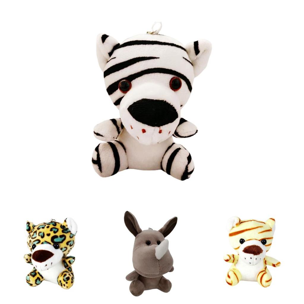 Wholesale Forest Animal Claw Machine Dolls Four Inch Tiger And Lion Plush Toys, Keychain Decorations And Accessories Plush, Pp Cotton, Customizable)
