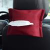 Car Tissue Box Holder Pu Leather Car Center Console Armrest Napkin Box Sun Visor Backseat Tissue Case With Fix Strap Interior