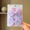 2Pcs/lot Baby Solid Hair Bows Hair Clips Ribbon bow Hairpin for Girl Cheer Bowknot Barrettes Children Headwear Hair Accessories