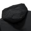 Peimeng Men's Casual Solid Color Zippered Winter Jacket with Detachable Hood