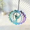 Metal Wind Chime Hanging Decoration Colorful Rotating3DHummingbird Creative Gift Courtyard Balcony Window Outdoor Decoration