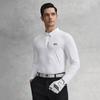 FILA Golf Series Simple Classic Fashion Sports Comfortable Long Sleeve Polo Shirt Men tops Jade-White A11M615206FWT