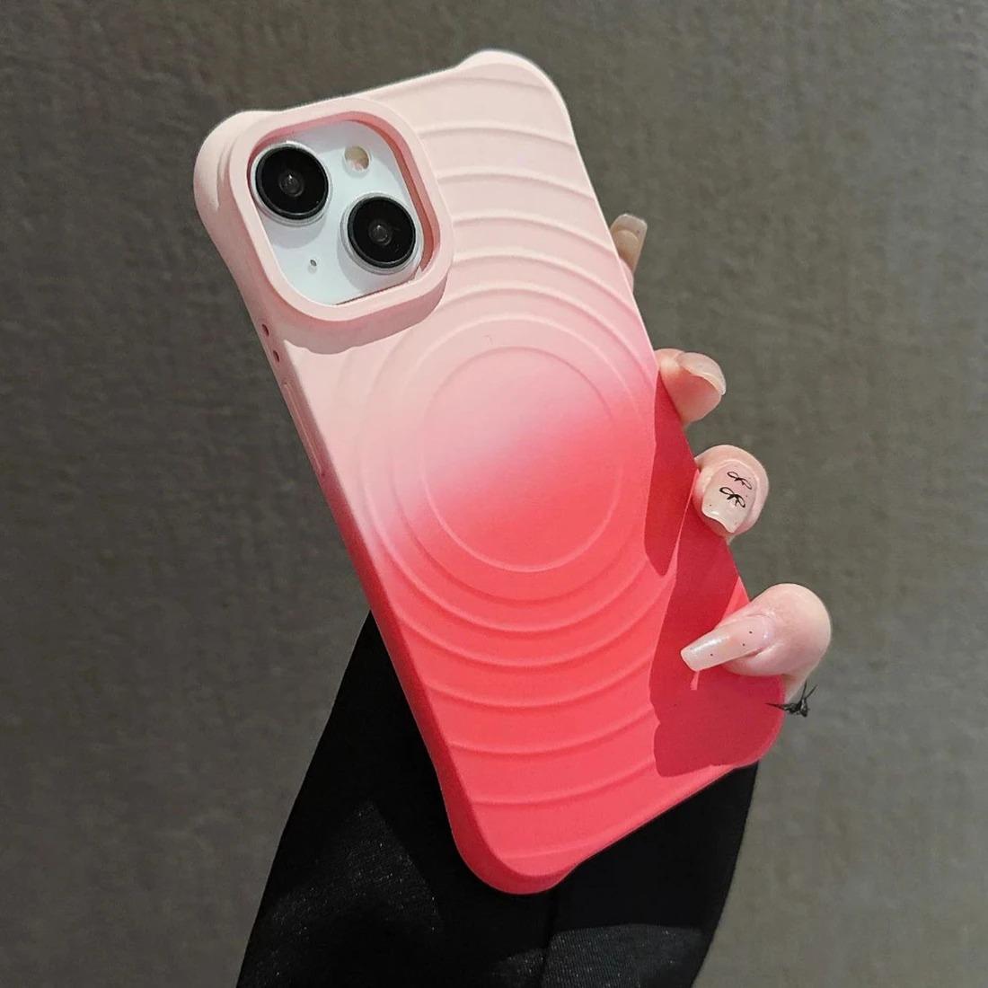 

Чехол с градиентной волной и пульсацией Magsafe для беспроводной зарядки для iPhone 15 14 Plus 13 12 11 Pro Max, магнитная матовая мягкая силиконовая задняя крышка For iPhone 11Pro max