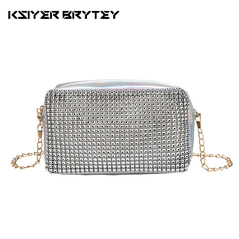 

Корейская версия женской сумки Блестящая Яркая личность Сумка для камеры Лето и осень Новинки Одно плечо Косой пролет Женская маленькая сумка для переодевания