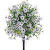 Artificial Flowers Ball Faux Greeny Shrub Plants with Ground for Interiors