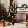 Christmas Print Cute Family Set Pajamas, Home Clothes, Family Set Long Sleeve Top Pants Set