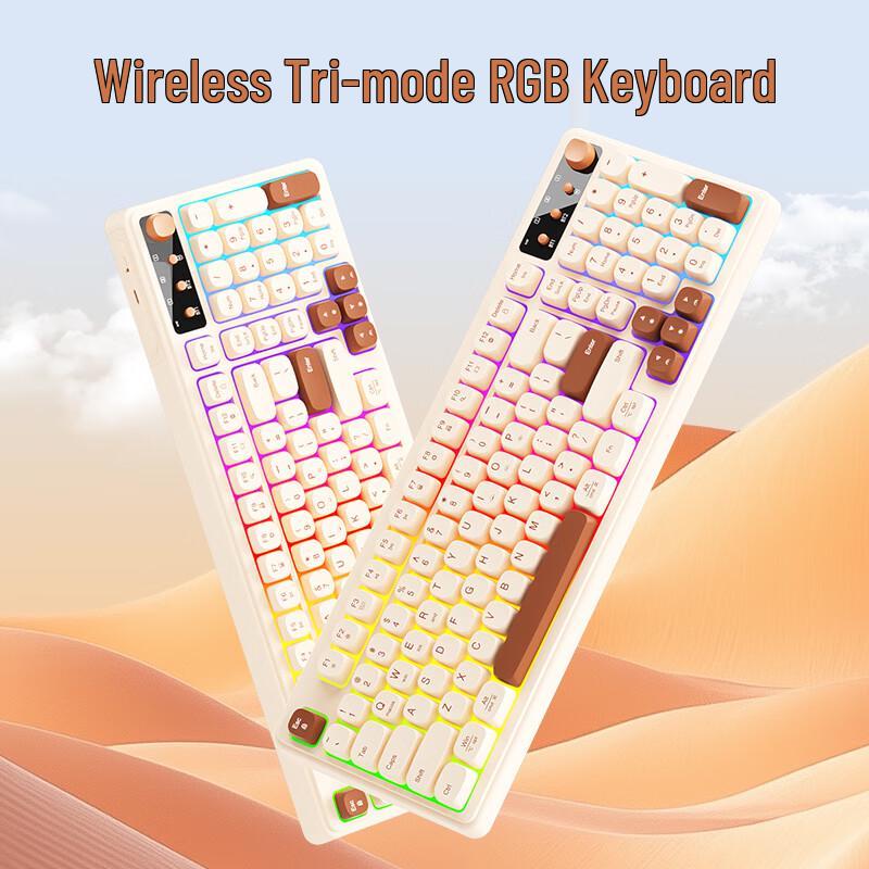 B.O.W K520DL 98-Key Tri-Mode Wireless Bluetooth Keyboard