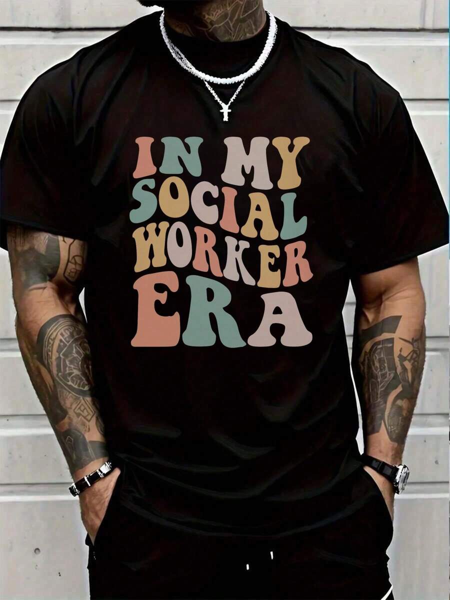 100% Cotton In My Social Worker Era Groovy School Social Worker Adult Heavyweight T-Shirt Women s Men S разноцветный
