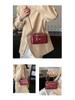 Argyle Embroidered Women's Crossbody Chain Bag - 2025 Spring/Summer Trendy Small Square Bag