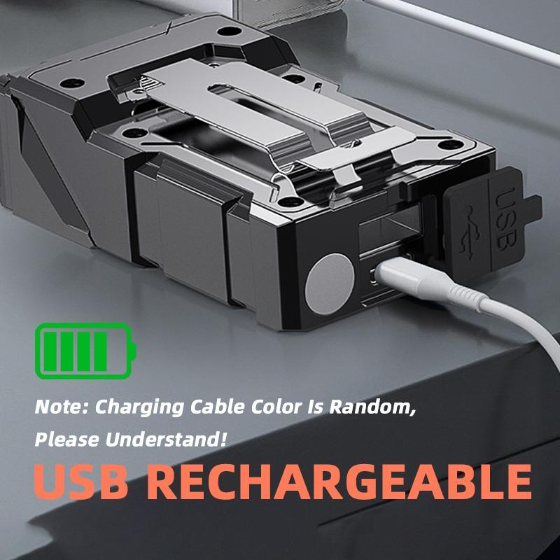 Rotating Ultra Bright Mini LED Flashlight Rechargeable Portable COB Work Light Illumination Suitable for Outdoor Camping Power Outage