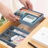 Organizador de gaveta de mesa, artigos diversos de mesa, caixa de armazenamento de papelaria, organizador de cosméticos e maquiagem, divisor de gaveta para escritório em casa, recipiente
