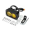 LED Headlight Upgrade Kit with Mount Bracket Car Square Spotlight White Yellow LED Pod Driving Work Light for Motorcycle