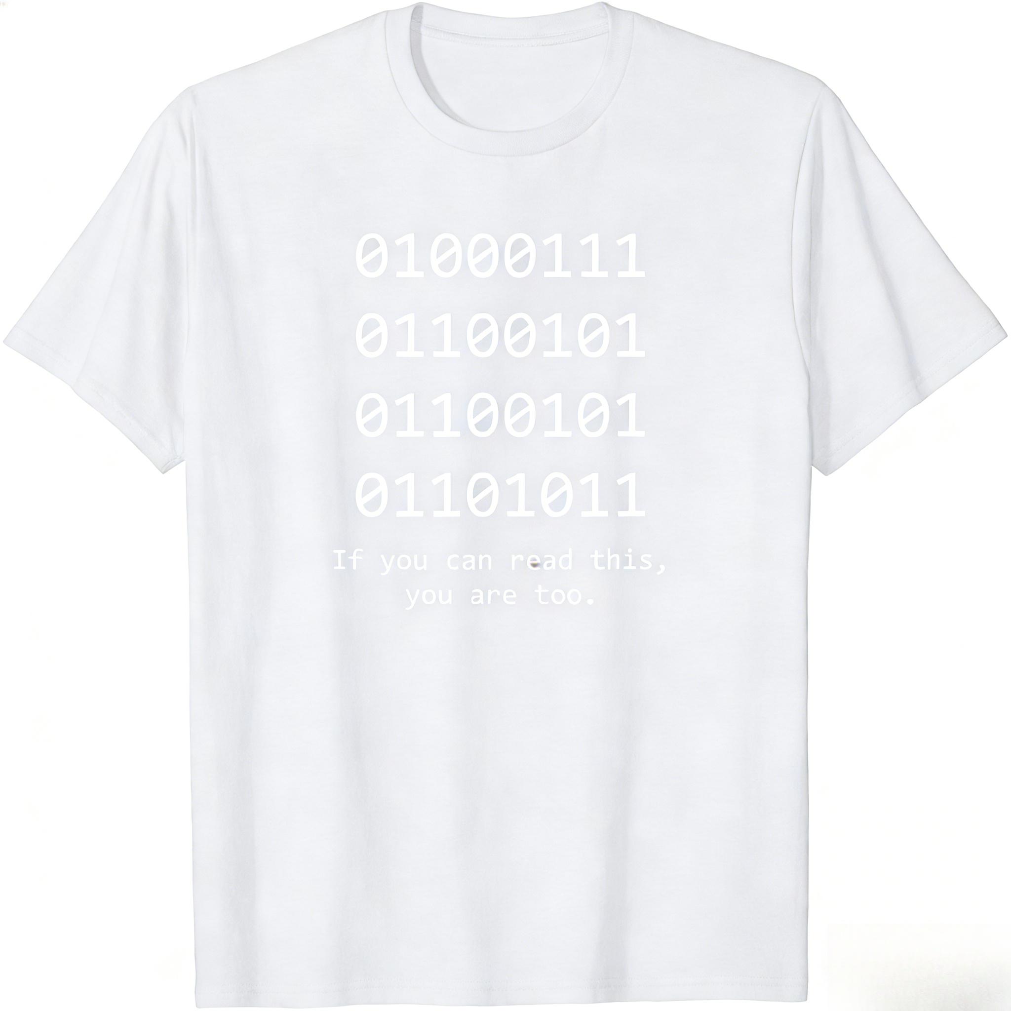 Asian Size S4xl Computer Binary Code Programmer T Shirts Developer Geek Gift Unisex Unisex Short Sleeve TShirt Graphic T Shirts S