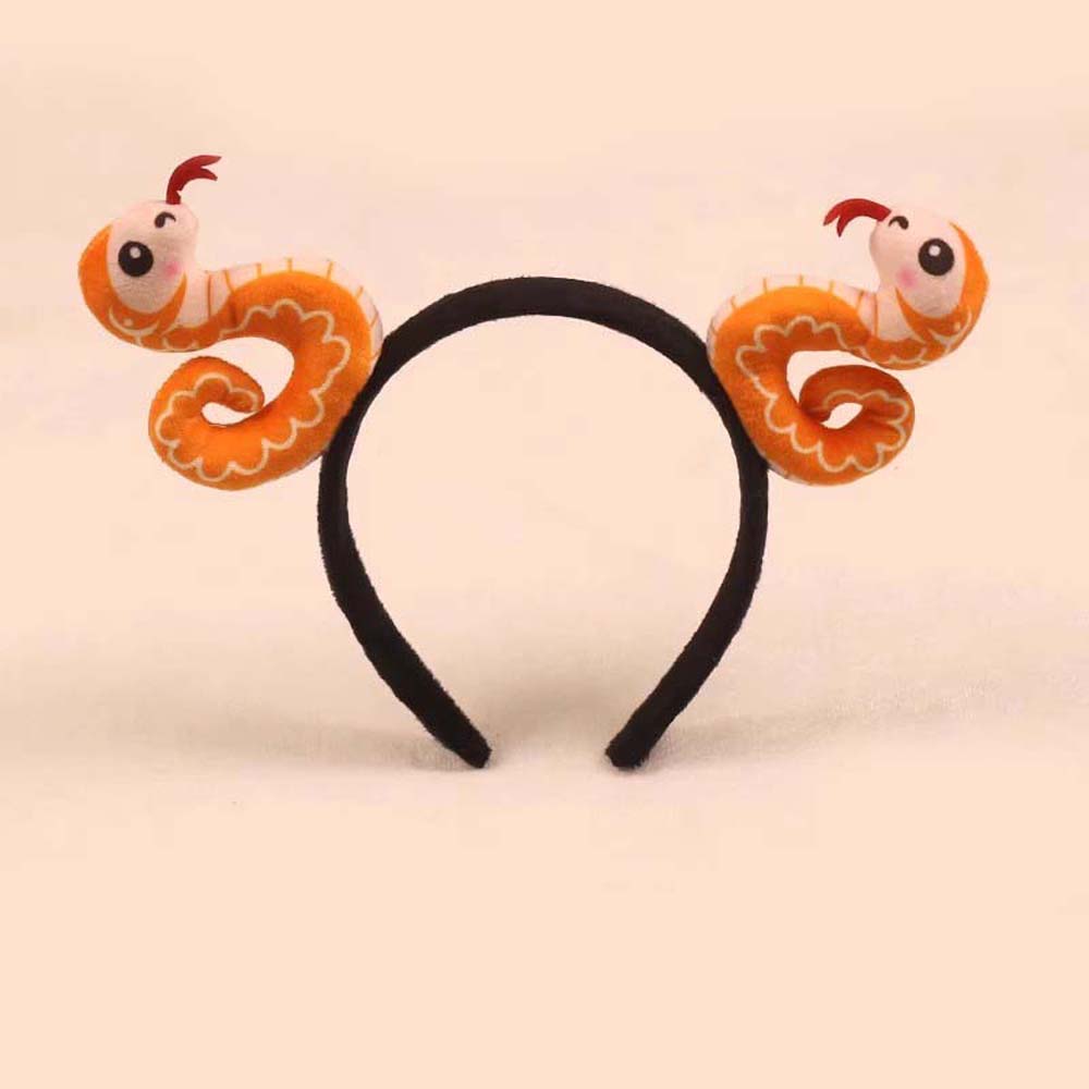 Korean Style Plush Snake Headband Headwear New Year Hair Hoop Creative Plush Snake Hairband  Party