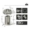 304 Stainless Steel Pipe Fitting Bulkhead Water Tank Connector Adapter Inner and Outer Wire Water Tank Joint
