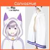 Exquisita Capa de Emilia Para Cosplay de Rezero Elegante Capa con Capucha Para Fans de Anime