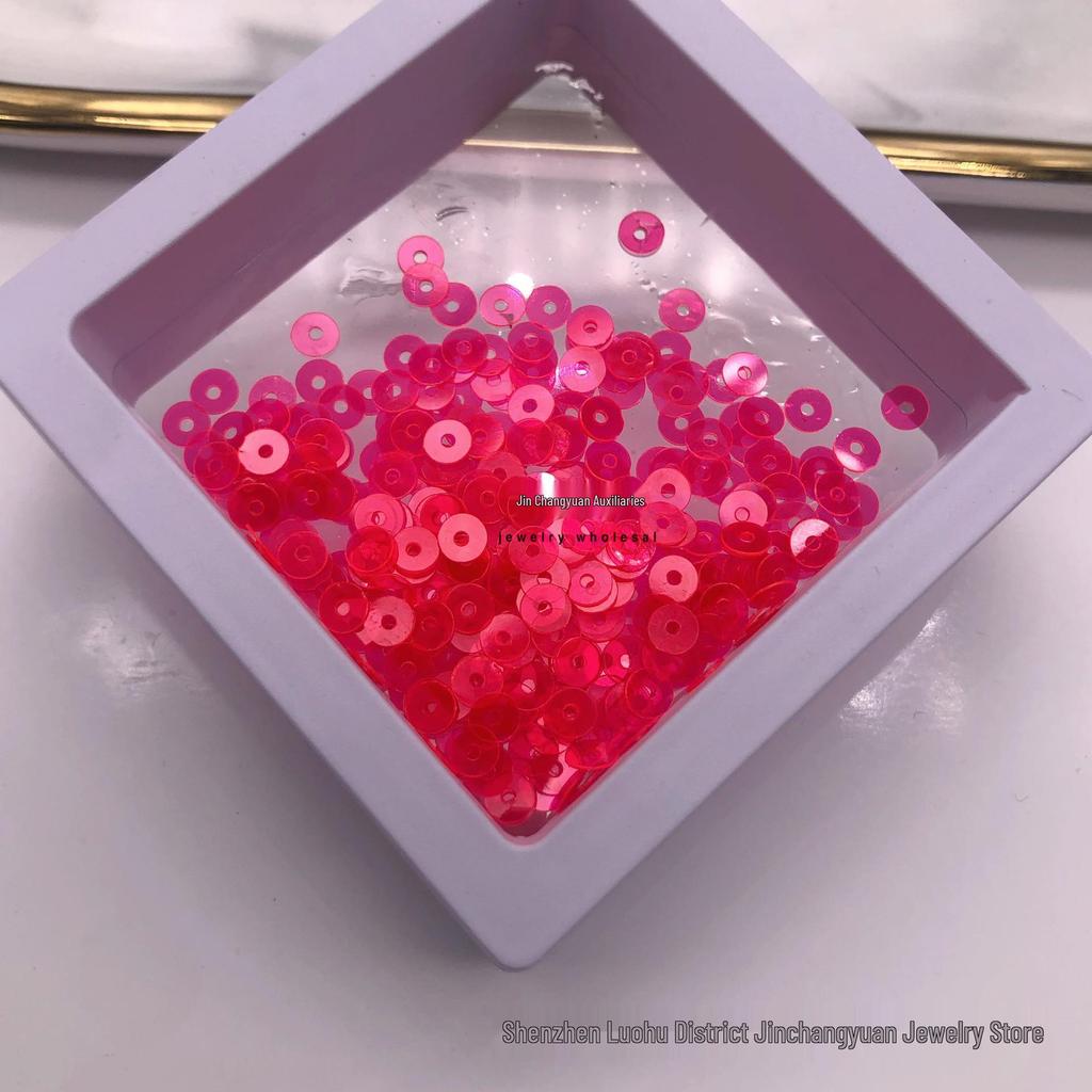 4mm mittelloch bunte Pailletten für DIY-Bastelarbeiten und Bekleidungszubehör